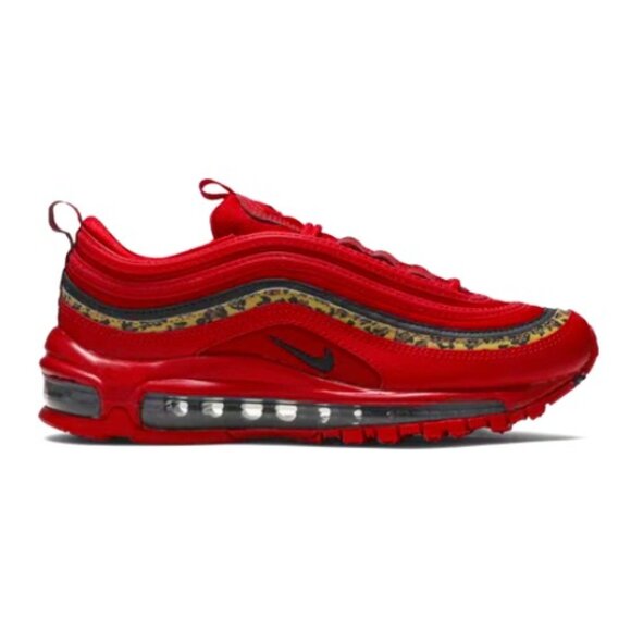 Nike Air Max 97 University Red Black Leopard Animal Print Women's 9.5 - Picture 1 of 15